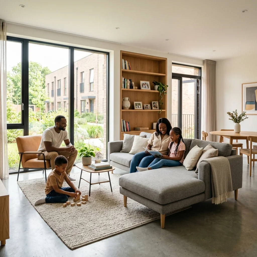 Modern and clean social housing property interior managed by Petal Solutions